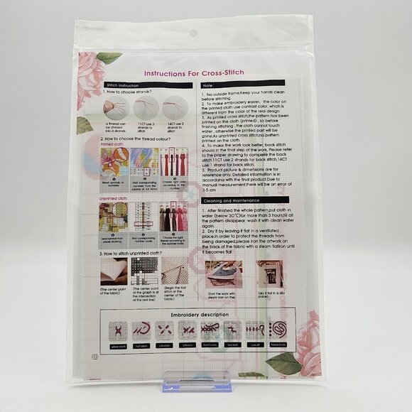 Maydear Birth Certificate Small Toys Cross Stitch Kit Pre-Printed Fabric - Picture 4 of 5